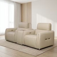 Komplettes Wohnzimmer-Set mit 2 Relaxsessel-Sofas