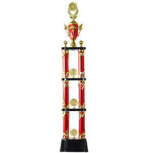 Trofeo Grande Dorado con Base Roja para <span class=keywords><strong>2</strong></span> Copas, Diseño Personalizado, Premio para Competiciones Deportivas, Copa de Plástico Grande, Tallas Grandes 2026 - Product Image 5