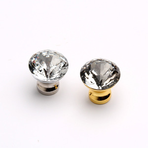 Furniture Cupboard Glass <strong>Knobs</strong> Wardrobe Minimalist Crystal Round <strong>Knobs</strong> Cabinet <strong>Diamond</strong> <strong>Shape</strong> Handle <strong>Knobs</strong> - Product Image 2