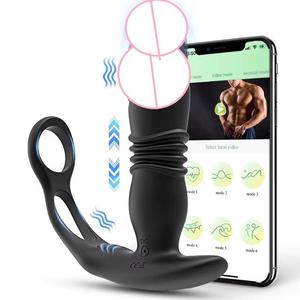 App-gesteuerter Prostata-Massager mit C-Ring, kabelloser Analvibrator, medizinischer Silikon-Butt-<span class=keywords><strong>Plug</strong></span> Sexspielzeug für Männer. - Product Image 1