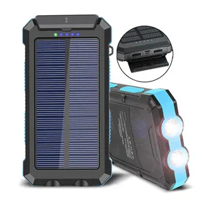 Ups Porte Cle Chargeur De Telephone Portable Ideo Solare 20000Mah Cesitleri Fast Charging Solar Powerbank With Led Lighting