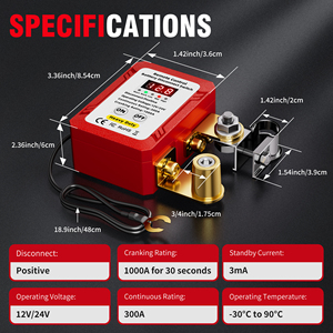 Bulk 300A <b>12v</b> Wireless Remote Battery Cutoff <b>Switch</b> Rohs CE Certified Battery Master <b>Switch</b> With Relay Fobs For Automotive Car - Product Image 2