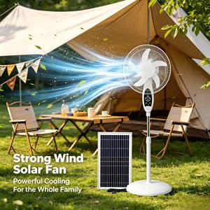 Ventilateur pliable à énergie solaire avec panneau solaire intégré, portable, pour refroidissement, en coffret cadeau, à prix réduit - Product Image 1