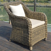 Table en rotin PE tissée à la main de style traditionnel moderne ensemble de chaises extérieur hôtel villa café patio balcon meubles de jardin