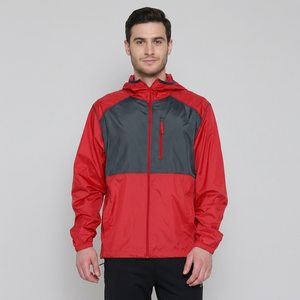Chaqueta Cortavientos Deportiva Impermeable de Alta Calidad para Hombre, con Cuello Alto, Logotipo Frontal y Diseño Táctico - Product Image 1