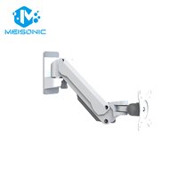 Support mural industriel en alliage d'aluminium Meisonic T8-GA01-W avec bras à ressort pneumatique et fonction de rotation universelle