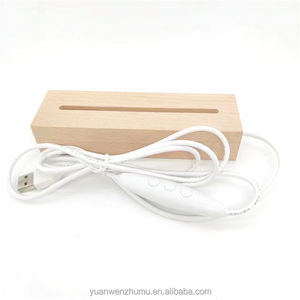 ฐานอะคริลิคทรงสี่เหลี่ยมพร้อมไฟ LED USB 5V สำหรับงานแกะสลักด้วยเลเซอร์ DIY ตกแต่งกราฟฟิตี  ใช้เป็นโคมไฟอะคริลิคสำหรับเขียนข้อความหรือใช้เป็นไฟกลางคืน - Product Image 5