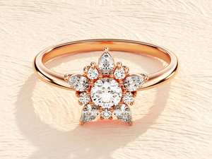 Nuevo modelo de anillo de moissanita de plata de ley 925, joyería de aspecto elegante de lujo, anillo de compromiso de tamaño ajustable para mujer - Product Image 3