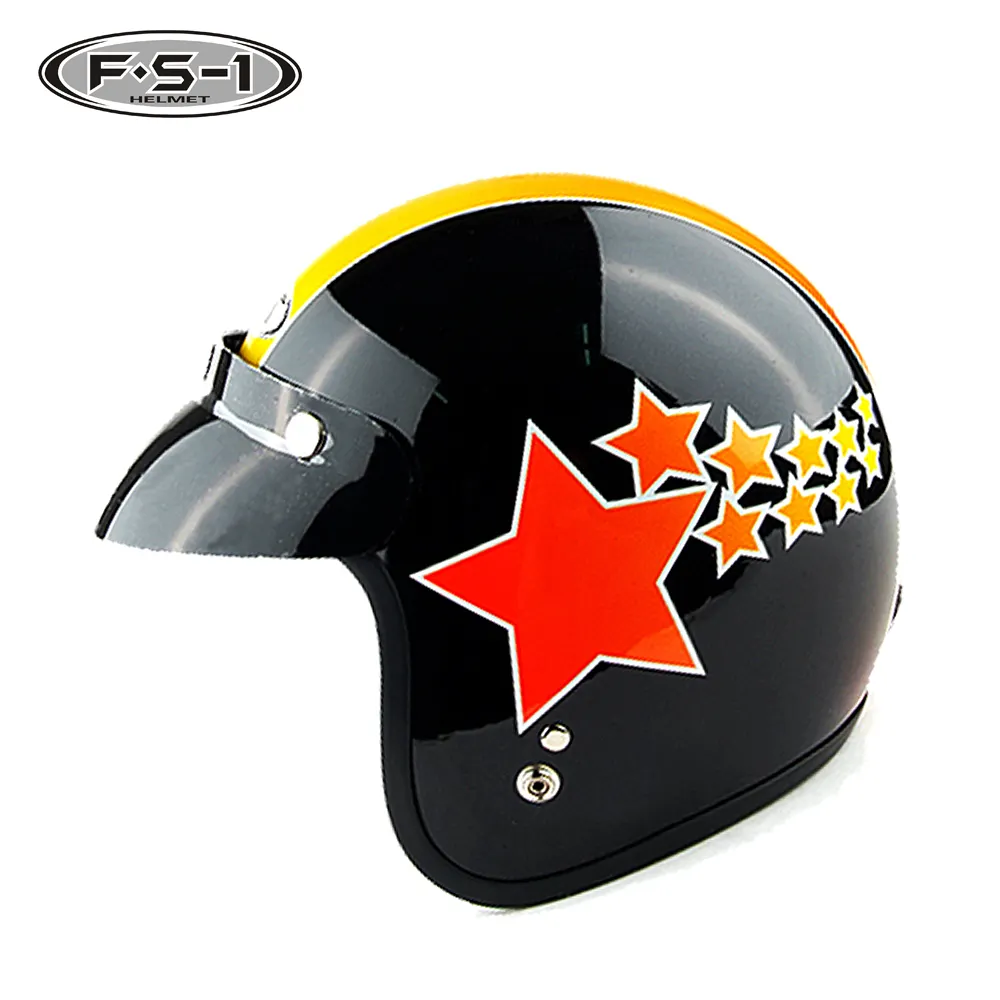 Klasik motosiklet kask 3/4 yarım yüz kişilik Retro kask motosiklet bağbozumu kask özelleştirilmiş hizmet mevcut