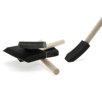 Pinceau éponge à manche en bois MSN en tailles 25 mm, 45 mm, 70 mm, 95 mm, qualité industrielle et bricolage, pinceau de peinture, OEM pris en charge