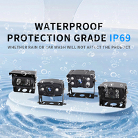 PWAS moule privé 7 pouces AI BSD spot aveugle détection de véhicule humain Quad view Monitor DVR 2MP caméras AI BSD Kit