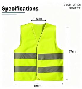 Chaleco de Seguridad Reflectante de Poliéster de Alta Visibilidad para Trabajo, Directo de Fábrica, para Construcción y Carreteras - Product Image 2