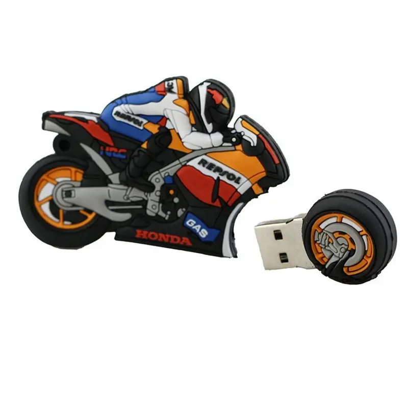 Gepersonaliseerde Ontwerp Locomotief 3d Vorm Logo Pvc 8Gb 32Gb 64Gb Pen Drive Pendrive Memory Stick Motorfiets Custom Usb Flash Drive