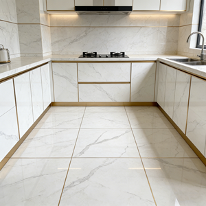 Premium Glasierte Porzellanfliesen Erzeugen Luxuriöse Bodenfliesen für Zeitgenössische Wohnzimmer- und Badezimmer-Innenräume - Product Image 4
