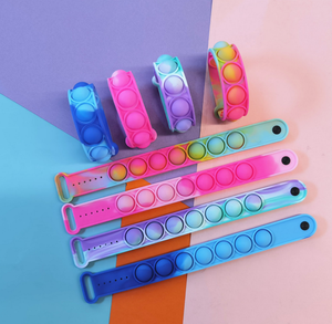 Promozionale indossabile Push Poping Bubble giocattoli sensoriali antistress Finger Press polsino in Silicone <span class=keywords><strong>per</strong></span> bambini e adulti - Product Image 4