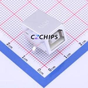 670689000 USB Connector Bent Lead Through Hole Connector Type-B Female Right Angle Insert 4P - Product Image 1