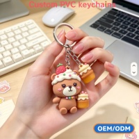 Porte-clés décapsuleur en caoutchouc souple PVC 3D personnalisé, figurine de mascotte de dessin animé OEM ODM sur mesure, cadeau promotionnel étanche en gros