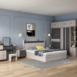 Sunrise set di mobili singoli in legno camera da letto King Size letto e armadio per alberghi eleganti mobili individuali per camere d'albergo - Product Image 6