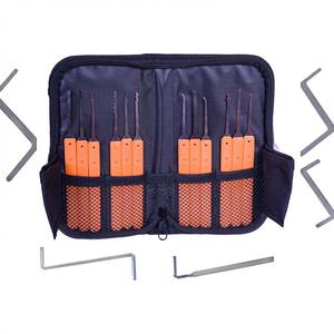 Nouvelle arrivée 17 pièces couleur <span class=keywords><strong>Orange</strong></span> universel 17 en 1 ensemble de crochets de verrouillage fournitures de <span class=keywords><strong>serrurier</strong></span> outils de <span class=keywords><strong>serrurier</strong></span> - Product Image 3