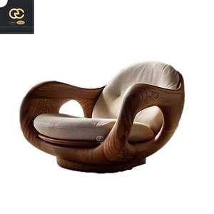 Luxus kreatives Design Wohnzimmer Holz Sofa Stuhl Minimalist Villa Light Luxus Design Recliner - Product Image 5