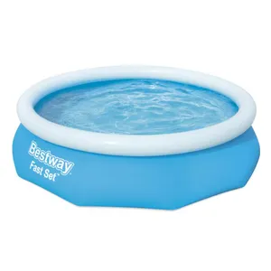 Bestway 57270 grande azul acima do chão estilo anel inflável kit de piscinas