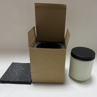 Ensemble cadeau de bougies parfumées artisanales en cire de soja avec logo personnalisé pour la fête des pères et le Ramadan, avec emballage personnalisé