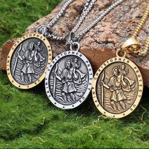 Hip Hop Punk arcangelo <span class=keywords><strong>Michael</strong></span> Trendy 316 in acciaio inox alta moda gioielli 18k Pvd placcato oro ciondolo collana per gli uomini 2025 - Product Image 6