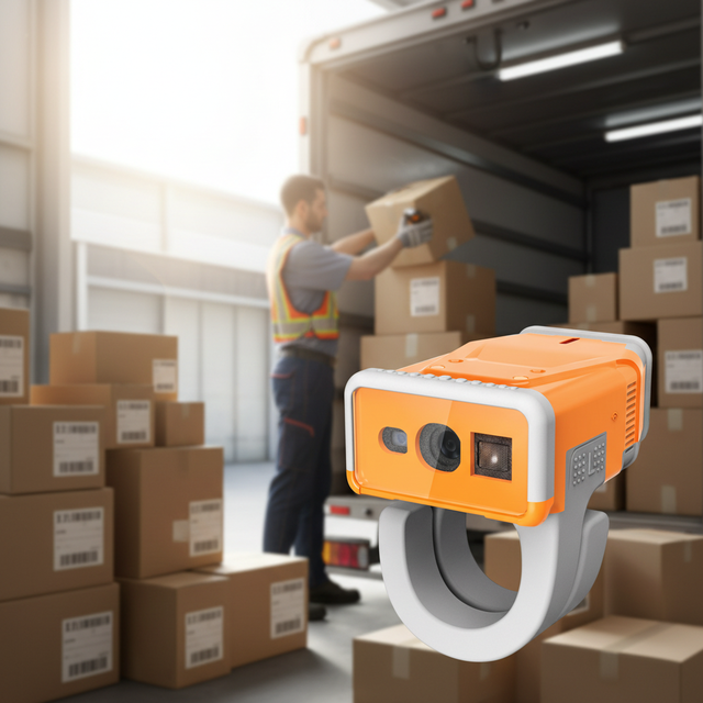 Effon T3 Hot Sale Wireless Bluetooth Ring Scanner 1D/2D Barcode Reader for Android IOS, Warehouse Inventory Management