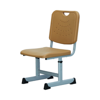 Chaise en plastique portable réglable en hauteur, siège en PP durable, chaise d'étudiant