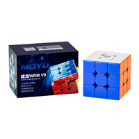 MOYU WRM V9 5.5cm 3x3x3 4x4x4 Cube Magique Professionnel à Axe Magnétique 9 Vitesses Haute Qualité Cadeau Enfant Jouet d'Anniversaire pour Enfant