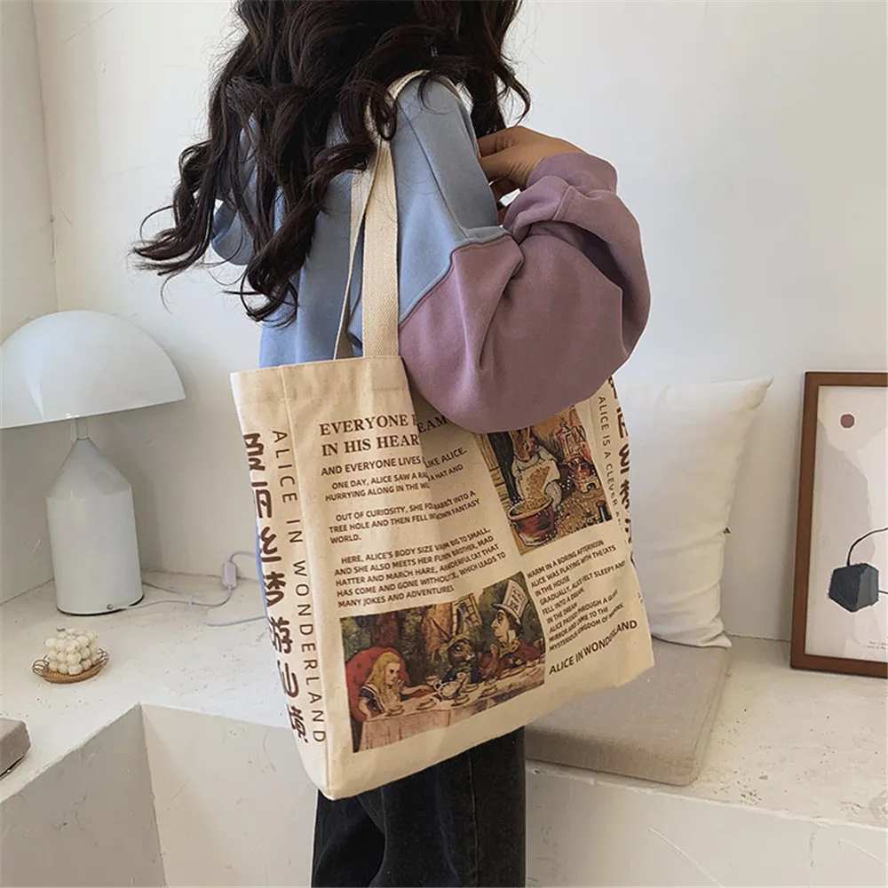 Messenger Small Laundry Weekend Custom Print Backpack Fringe Oversized Tote Canvas Bag For Woman
