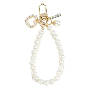 Porte-clés Cœur Coquillage Tendance avec Perle Blanche, Léger, Dragonne de Poignet, Breloque pour Sac Téléphone, Cadeau - Product Image 1