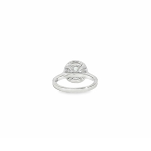 Anillo personalizable de oro blanco de 18 quilates con doble Halo, diamantes cultivados en laboratorio, montaje de banda de boda de compromiso de lujo - Product Image 5