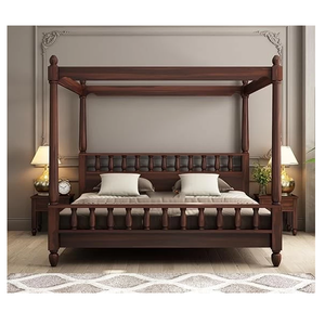 Lit king size en bois de Sheesham Jodhpuri Woods, lit double en bois, lit bébé, meubles - Product Image 4