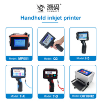 Impresora de Inyección de Tinta Portátil de 48 mm de Altura para Ropa, Alta Velocidad, Pequeña, Térmica, Multicolor, Nueva, Flexible, Semiautomática, para Códigos de Lote