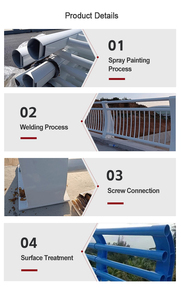 Barrière <span class=keywords><strong>de</strong></span> pont droite en acier galvanisé à chaud anti-corrosion pour ponts autoroutiers - Product Image 3