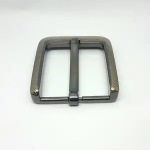 Wholesale Custom 25/35/40mm metal zinc alloy cowboy Custom Logo Simple Clip Reversible Pin Buckles Hardware for Leather Belt