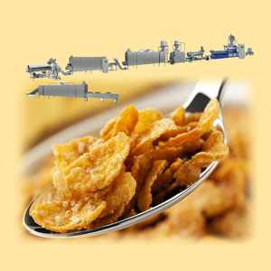 300kg Kelloggs Breakfat Extrudeuse de céréales Snack Ligne de production complète de flocons de maïs pour la fabrication à haut volume - Product Image 2