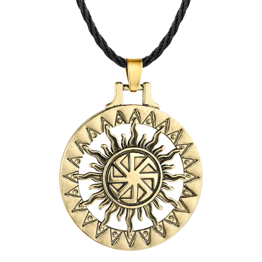 Männer Viking Anhänger Halskette Kolovrat Sonne Symbol Slawischen Rad Nordic Amulett Handgemachte Pagan Solar Talisman Für Frauen Beste Geschenk