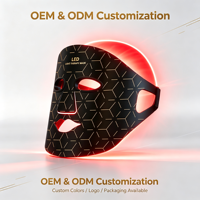 Masque facial LED pour usage domestique, thérapie par lumière rouge, masque facial en silicone flexible pour éliminer les rides et raffermir la peau, 660 nm