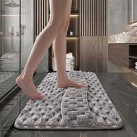 Tapis modulaire en fausse fourrure pelucheuse, mousse à mémoire de forme, moderne, adapté aux animaux domestiques, antidérapant, antimicrobien, extra épais, pour salle de bain, maison, hôtel