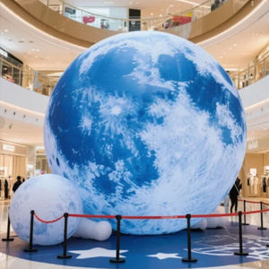 Globos Inflables con Forma de Planetas de la Marca Airvon, Globo <span class=keywords><strong>Lunar</strong></span> Iluminado Personalizado con LED para Eventos Temáticos - Product Image 4