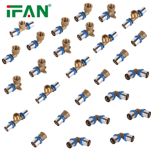 Ifan Custom 16-32Mm Full Size <span class=keywords><strong>Pex</strong></span> Al <span class=keywords><strong>Pex</strong></span> Buisfittingen Sanitair Socket Tee Elleboog Messing Press <span class=keywords><strong>Pex</strong></span> Fitting - Product Image 1