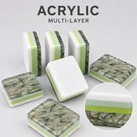 Jeu de Mahjong Américain en Acrylique Thème Golf 160 Tuiles Gravées Design Club de Resort Preppy Rempli à la Main Vente en Gros Cadeau