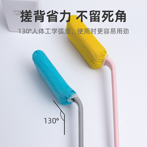 Bath Scrub <b>Brush</b> Long Handle Square Head 10x7.5cm PP Material For Back Cleaning - Product Image 5