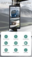 GAYINTT Moniteur vertical double AHD 10,36'' pour caméra de recul de voiture, écran tactile DVR avec enregistrement en boucle pour camion et bus