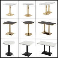 Nouveau produit : mobilier de restaurant, tables et chaises de café, ensemble de meubles, table de restaurant en marbre et acier inoxydable