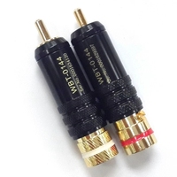 1 Paar RCA-Steckverbinder Männlicher Signalkabelstecker WBT 0144 RCA-Stecker Lotus-Kopf Kupfer RCA-Steckverbinder ca. 53mm