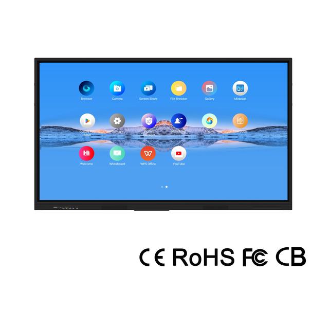 75 Inch Touch Screen Interactive Flat Panel 4K UHD 3840*2160 LCD Panel Multi-Touch Interactive Whiteboard with Writing Software