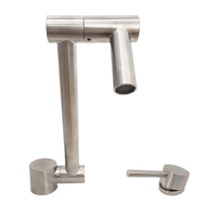 Prix usine robinets d'eau à levier unique robinet mitigeur col Flexible en acier inoxydable pivotant 360 évier encastré pliant eau chaude et froide